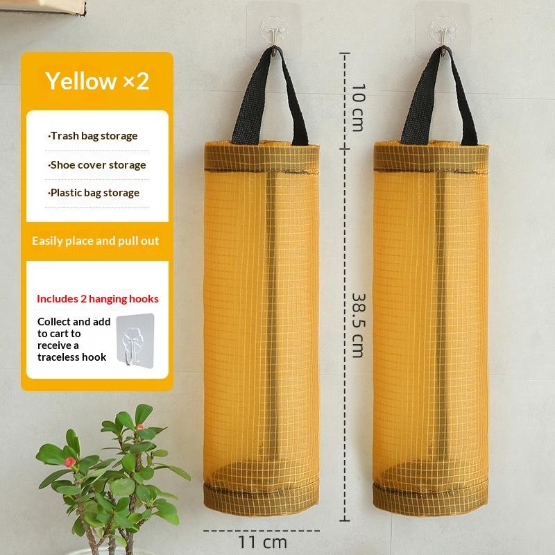 1/2/3 Pcs Hanging Mesh Bag Organizer With Breathable Grid Design Durable Straps For Kitchen Bathroom Home Storage