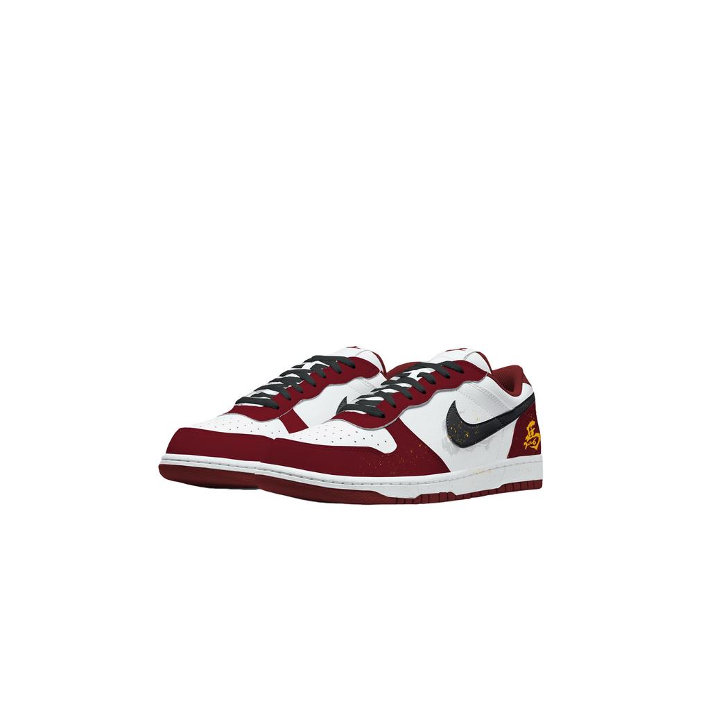 Nike Big Fiery Horse Red Hare Low Top Skateboard Shoes Men's Red White 355152-150(Team1201-)