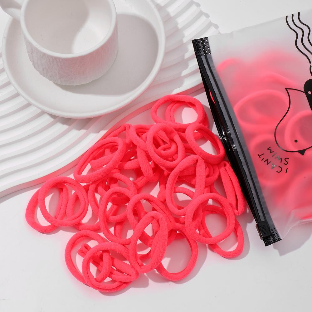 20/50Pcs Women Girls Basic Hair Band 4.5cm Simple Solid Colors Elastic Headband Hair Ropes Ties Hair Accessories Ponytail Holder