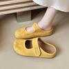 Fashion Slippers for Women's 2025 Spring New Edition Mary Jane Baotou Slipper for Women Ugly and Cute Baotou Slippers Womens Women Shoes