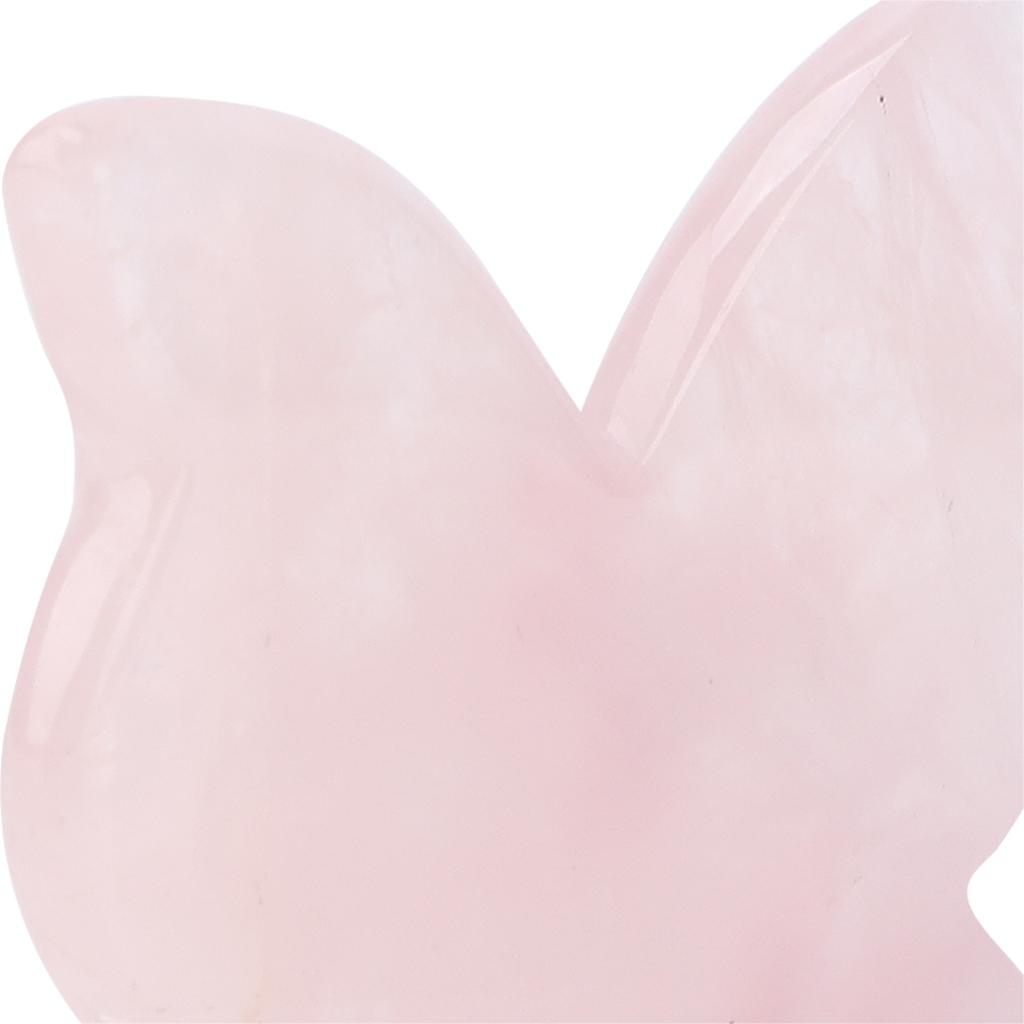 Portable Rose Quartz Guasha Board Butterflies Shaping Gua Sha Scraping Massage Tool