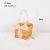 with Pearl Hand-held Weaving Flower Basket Vegetable Fruit Flowers Holder  Living Room Decoration
