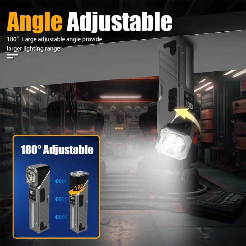 פנס פינתי נטען USB רב-תכליתי אור אווירה צבעוני פנס מגנטי, אור עבודה, פנס ראש, אופניים