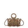 Boho Woven Handbag With Canvas Lining For Casual Beach Day Use