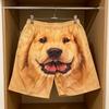 Cachorro Golden Retriever Cabeça Férias Casual Praia Calças Estampadas Engraçadas Masculino Casal Engraçado Shorts