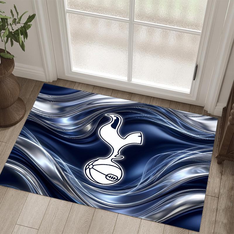 Tottenham Hotspur Design Crystal Velvet Carpet Cozy Non?Slip Printed Rug For Bedroom Living Room Entrance