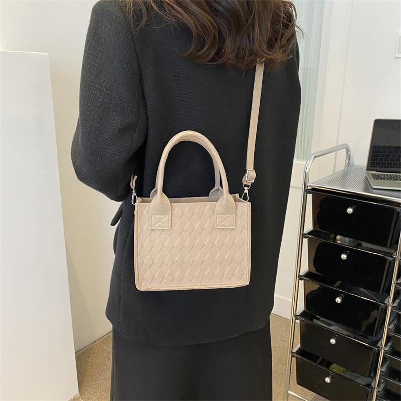 Fashionable Felt Handbag 2023 Spring Modern Women's Casual Crossbody Bag