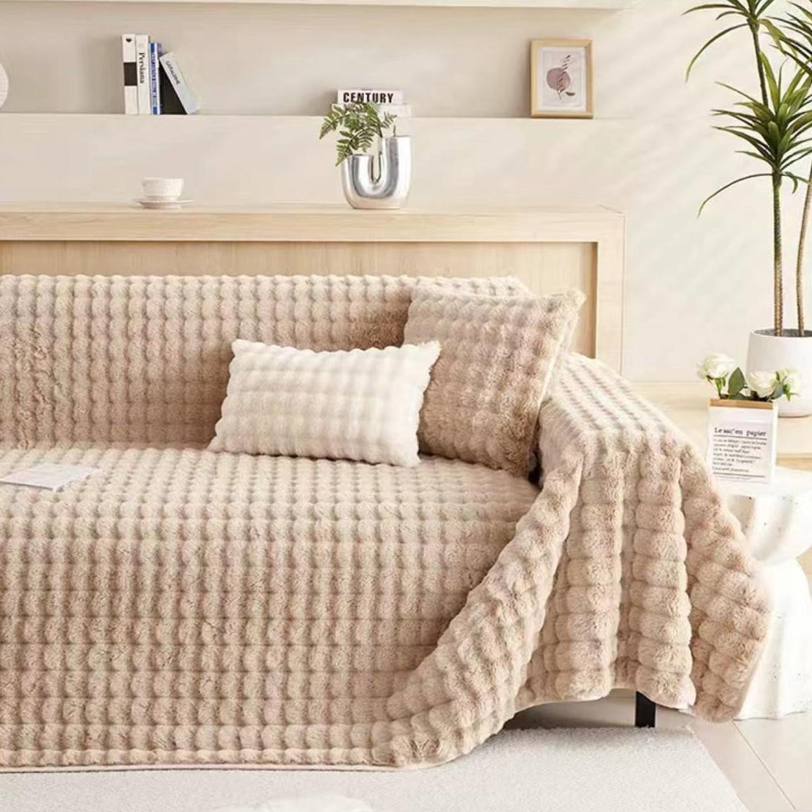 

Пузыристый искусственный мех диванное полотенце искусственный мех диванный чехол одеяло диван чехол универсальный для гостиной теплый 180x130cm