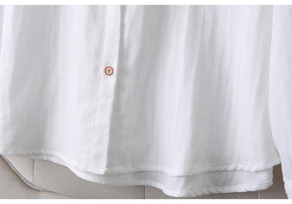2026 Spring Plus Size Women's Long Sleeve Embroidered Cotton Cardigan Shirt for Curvy Women