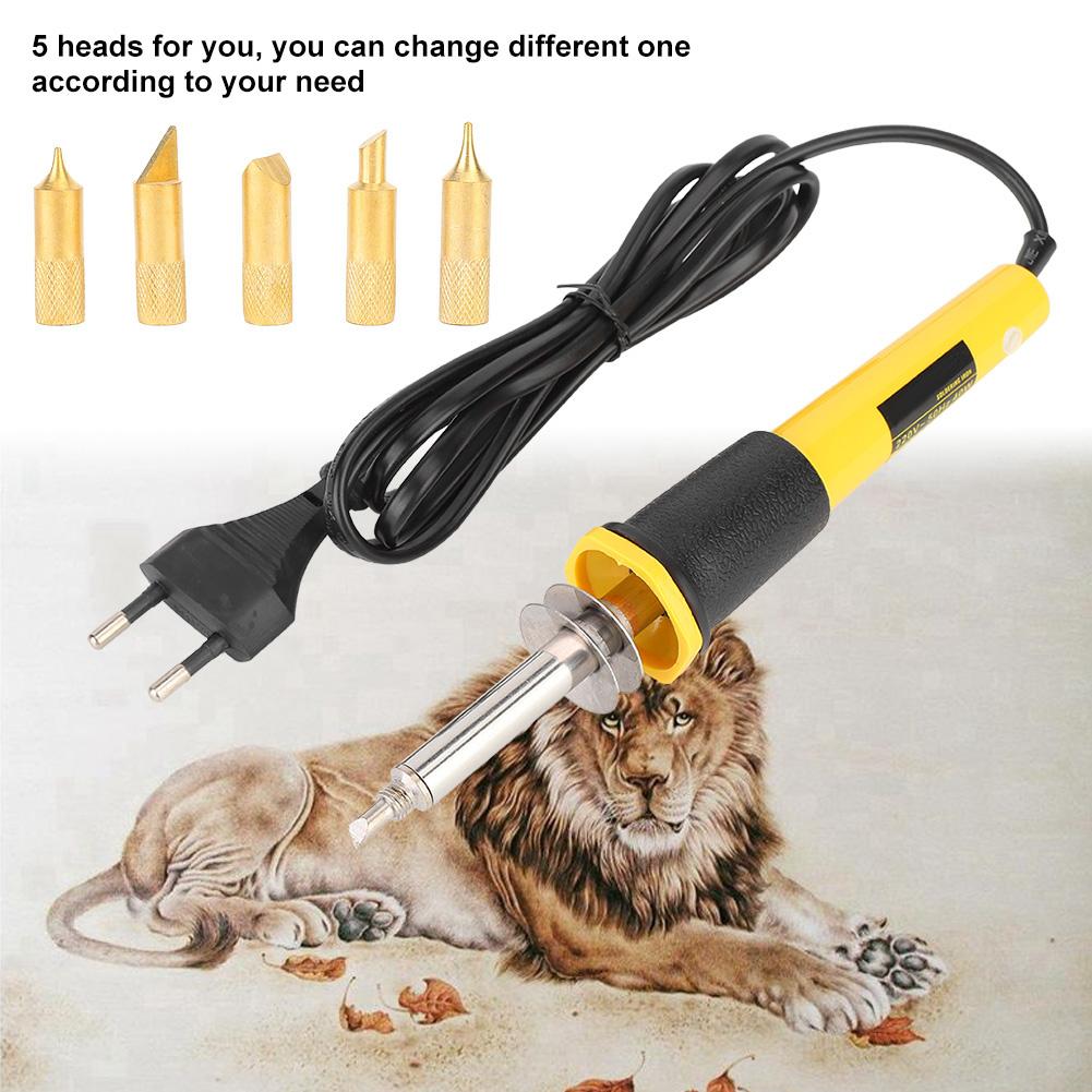 Pyrography Pen Leather Wood Craft Electric Woodburner Leather Tool   40W