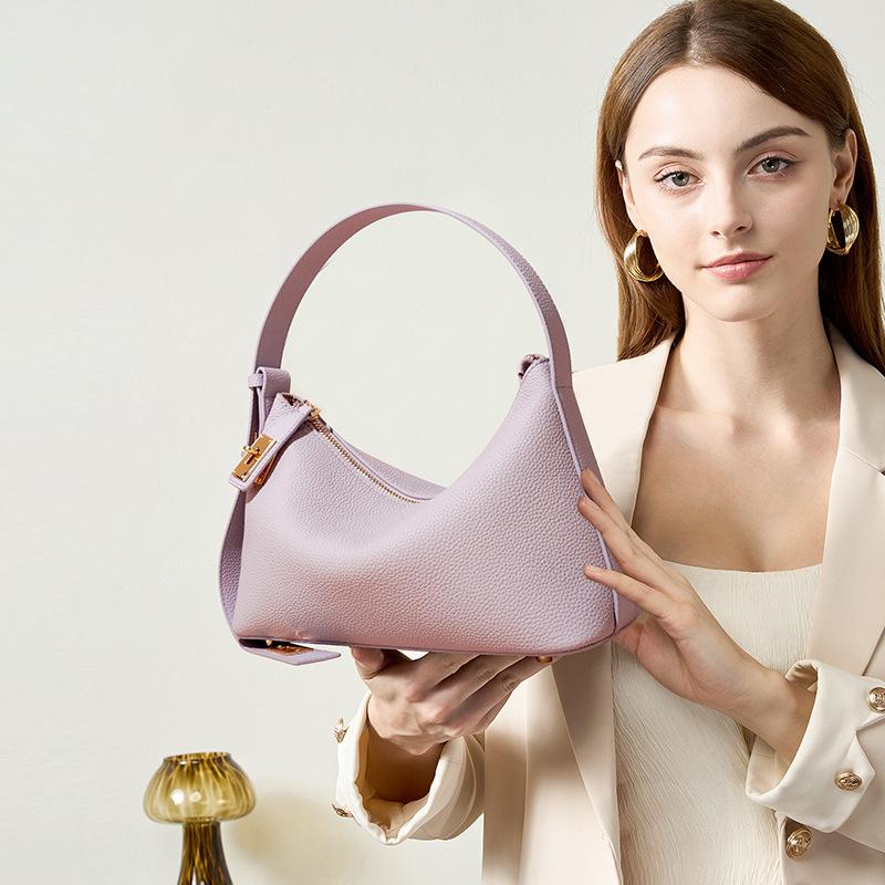 New Genuine Leather Shoulder Bag for Women Commuting, Niche High-end Sense, Office Worker Women Handbag, Crossbody Dumpling Bag