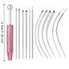 13pcs Earring Applicator Piercing Taper Tool Stainless Steel Dermal Piercing Tool  Nose Piercing