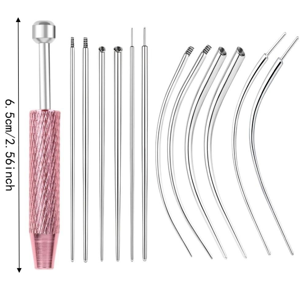 13pcs Earring Applicator Piercing Taper Tool Stainless Steel Dermal Piercing Tool Nose Piercing
