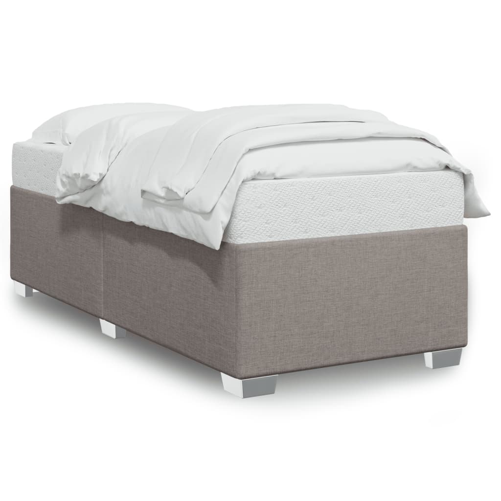Bed Frame without Mattress Taupe 90 x 190 cm Fabric