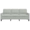 3 Seater Sofa Light Grey 180 Cm Velvet