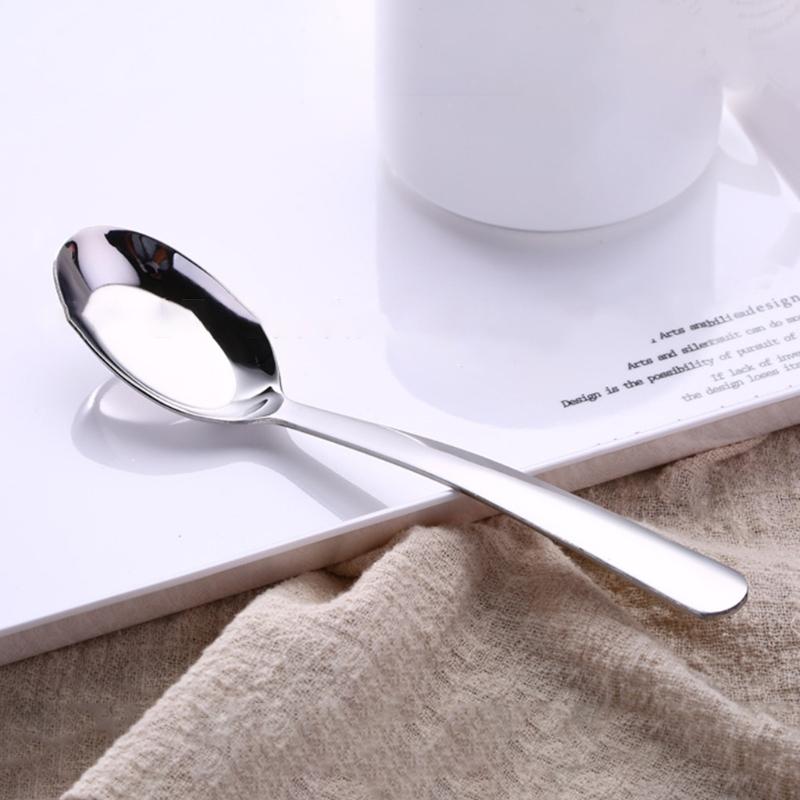 Buy Stainless Steel Kitchen Tableware Children Flat Head Spoon Soup
