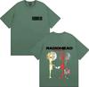 Trendige Grafik Radiohead The Bends Beidseitiger Druck Kurzarm T-Shirt Herren Damen Gothic T-Shirt Oversized Baumwolle Lässige T-Shirts