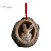 Christmas Animal Ornament Cartoon Forest Animal Hanging Decoration 2D Flat Acrylic Pendant for Christmas Tree Decor