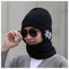 Outdoor Cycling Winter Hat Men's Knitted Hat Blue Pullover Hat Fleece Ear Protector Wool Hat Men's