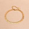 Gold-Plated Stainless Steel Charm Tassel Anklet for Women - European & American Retro Style