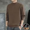 Sudadera de invierno para hombre, gruesa, cálida, de talla grande, con cuello redondo, manga larga, holgada, informal