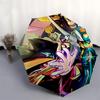 1pc Mechanical Fanboy: Automatic Opening/Closing Outdoor Umbrella with Convenient 3-Fold Design, Featuring 8-Rib Iron Frame - Perfect for Outdoor