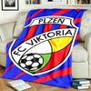 FC Viktoria Plzen Theme Personalized Outdoor Flannel Blankets Soft And Suitable For All Seasons Perfect For Sofas Beds And Camping