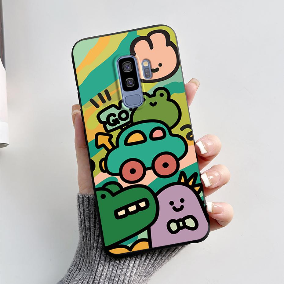 Silicone Back Cover for Coque Samsung Galaxy S9 Plus Cute Rabbit Panda Protective Soft Phone Case SamsungS9 S9Plus Funda Capas