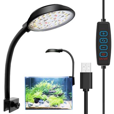 Aquarium Kleiner USB-Clip 7W 4 Farben 3 Modi 10 Stufen 40 LED-Perlen für wachsende Wassertiere Aufzucht Zierlicht, Licht, / / / Dimmen, Aquarium,