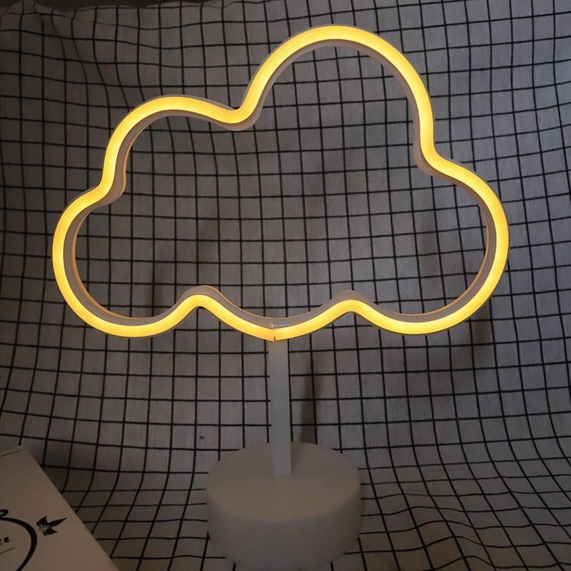 Shaped Led Cactus Neon Signs Light Holder Base Table Decoration Night Lamps
