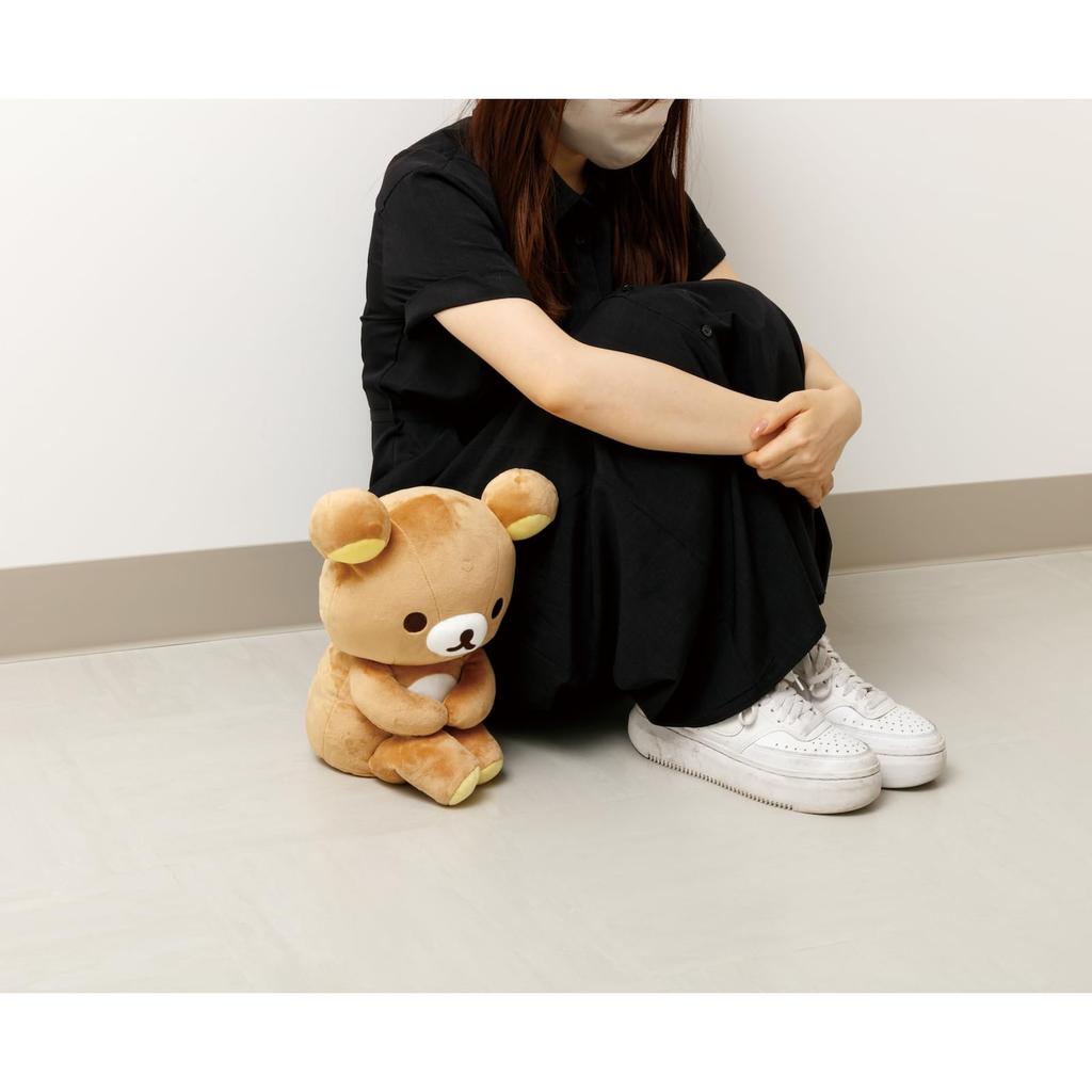 San-X Rilakkuma "Rainy Days, Sunny Days" I'll Be By Your Side Plush Toy, Rilakkuma MO98601, H280 X W240 X D160mm