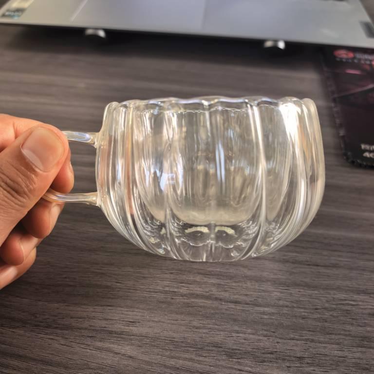 Double-Layer Borosilicate Glass Cup - Heat-Resistant, Anti-Scald, Transparent, with Handle