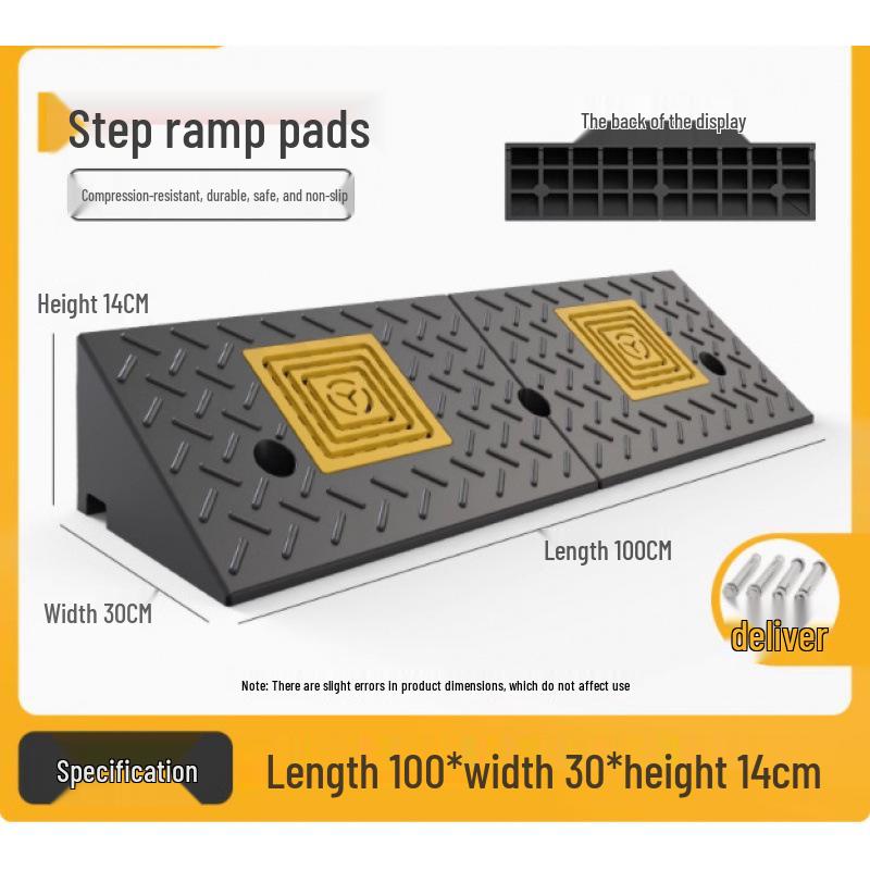 Rubber Curb & Threshold Ramp Mat for Home and Car 
