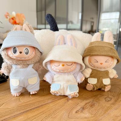 For 17cm Labubu Doll Clothes Fashion Clothes Hoodies Doll Clothes Color Match Hoodies Dolls Accessories Cute Decoration Little Cloths