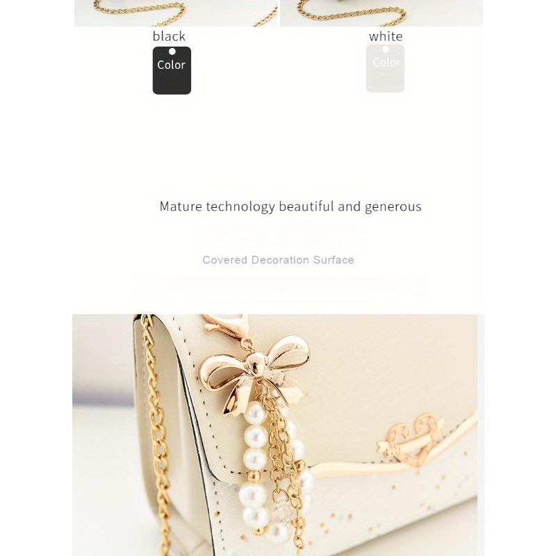 Festive Mini Shoulder Bag with Sparkling Details - PU Material, Lightweight, Adjustable Strap, and Magnetic Closure