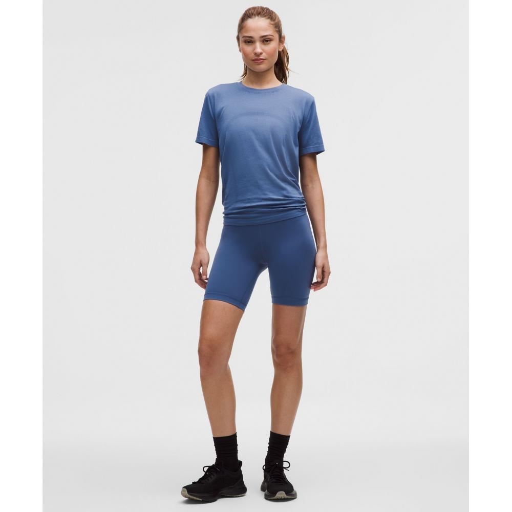 Lululemon Swiftly Relaxed Short Sleeve Shirt Hip Length  Updated Fit Brilliant Blue Brilliant Blue