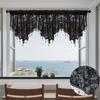 Window Valance Elegant Easy Installation Lightweight Creative Home Decor with Beads for Bathroom Basement Summer Country Cafe