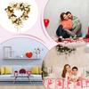 Artificial Flower Wreath Heart-Shaped Rose Fake Garland Simulated Roses Room Door Hanging Decoration Wedding Party Decoration