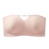Strapless gathering non-slip summer thin small chest wrapped chest without steel ring closed breast seamless tube top bra