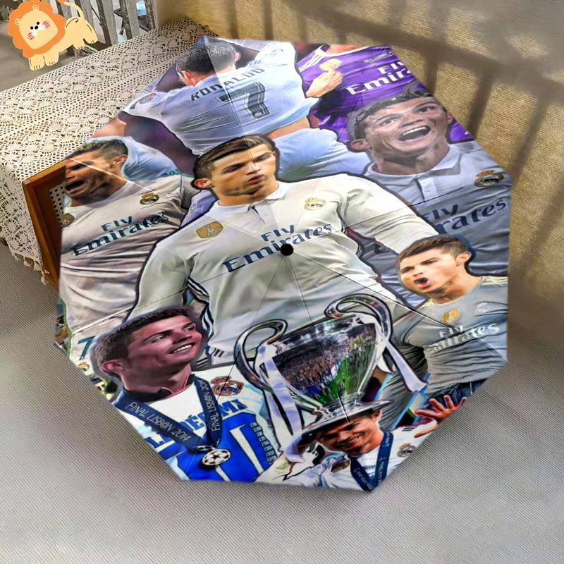 Cristiano Ronaldo: Paraguas plegable Goals Glory Adecuado para todas las estaciones Adecuado para todas las estaciones Paraguas de regalo para exteriores