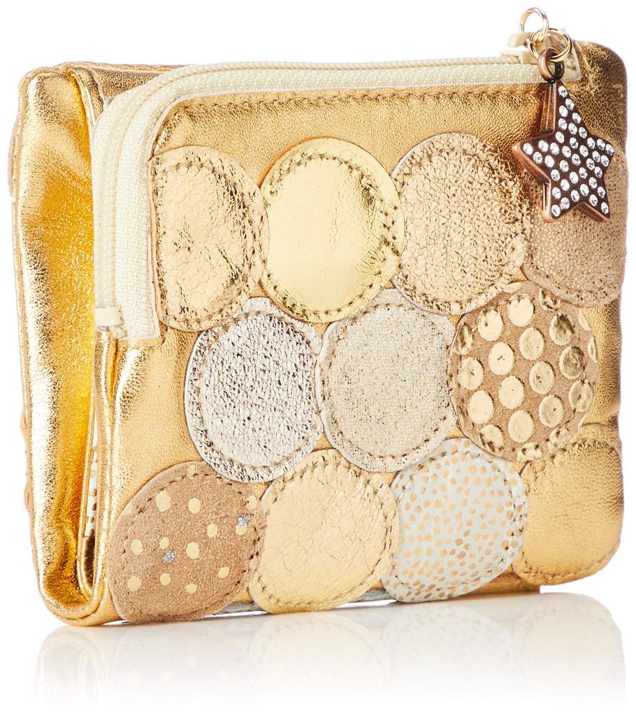 Tsumori Chisato Folding Wallet, Mini Wallet, New Multi-Dot Gold