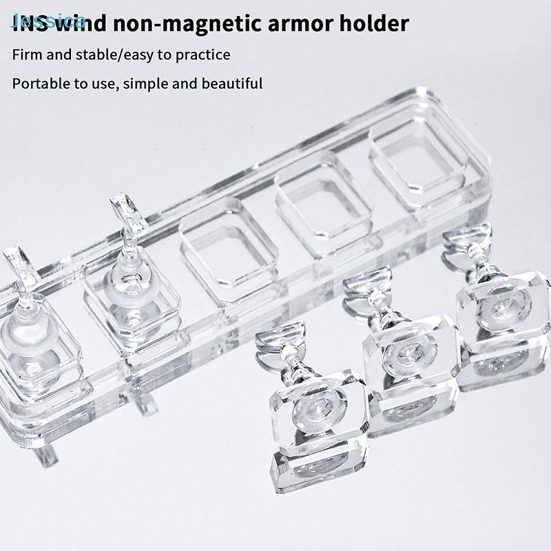 Transparent Acrylic Nail Display Stand Mannequin Holder for Press On Nails Without Magnet Training Base