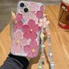 Transparent Soft Silicone Phone Case With Decorative Bracelet For Apple Iphone