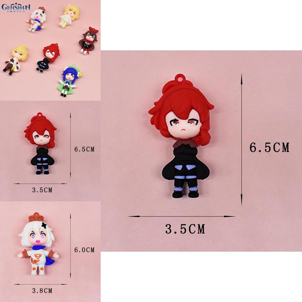 Genshin Impact Aether Diluc Lumine Venti Paimon Pvc Figure Toy Model