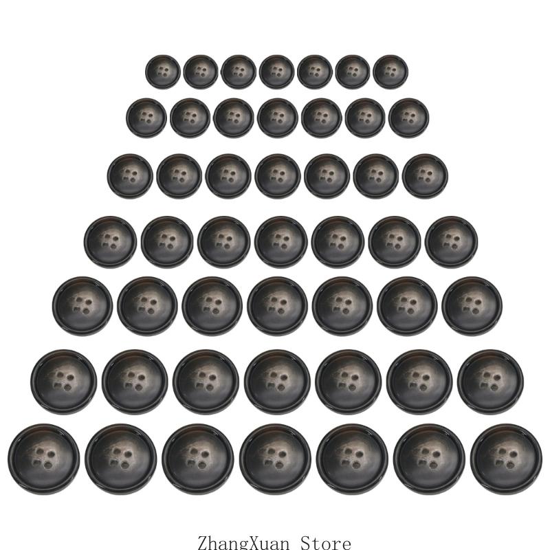 3XUF 70 Pcs Craft Buttons Round Buttons 4 Holes Buttons Resin Buttons Coat Buttons Shirt Buttons for DIY Handmade Clothes
