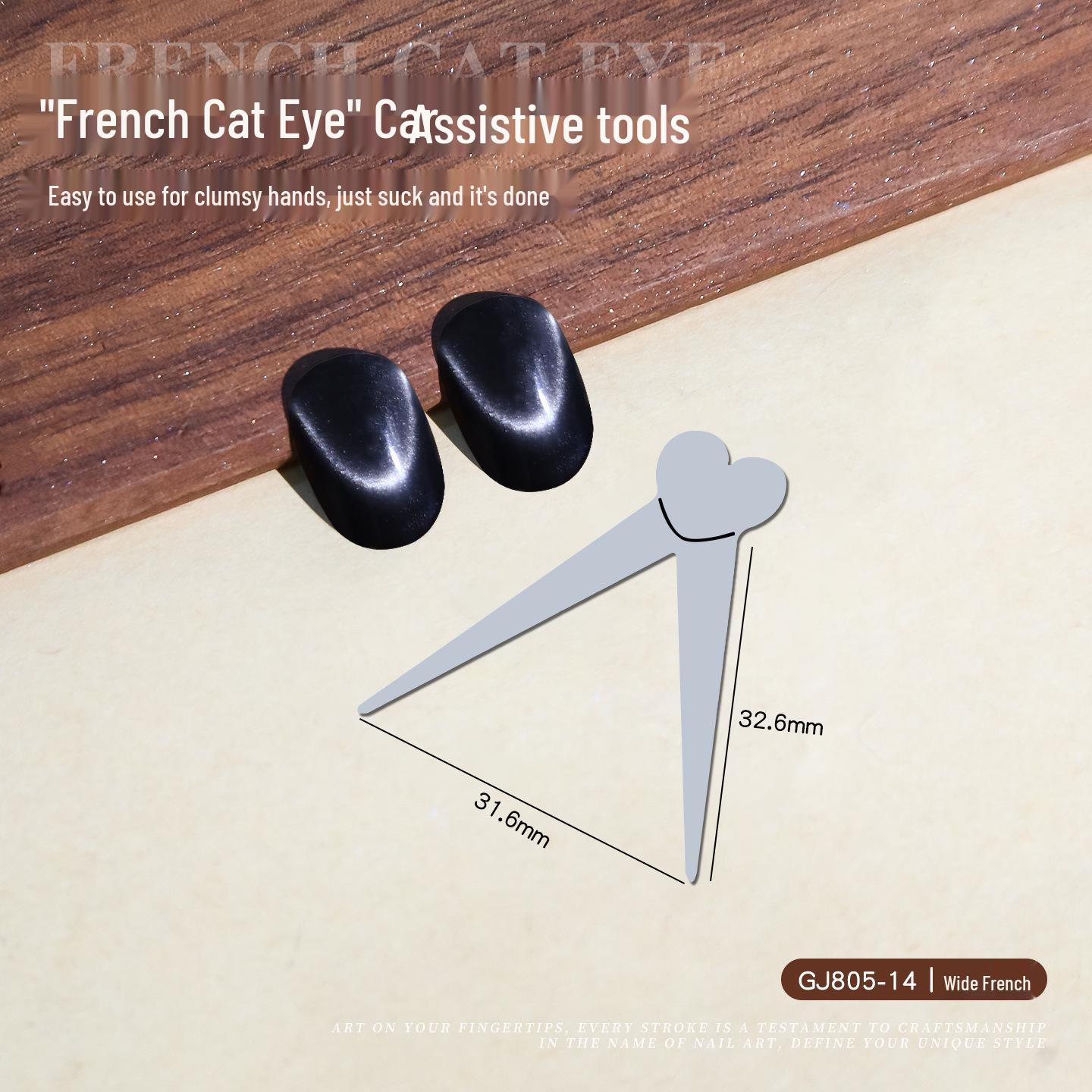 Double-headed French Cat Eye Nail Art Tool with Cylindrical Magnet