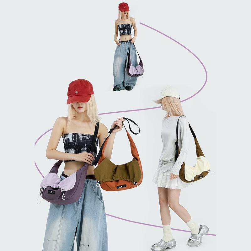 Nylon Bag Women's Lightweight Large Capacity Crossbody Bag Commuter Shoulder Bag