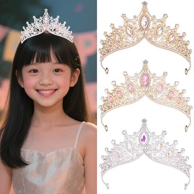 Kinder Strass Prinzessin Krone Stirnband für Geburtstagsfeiern und Aufführungen
