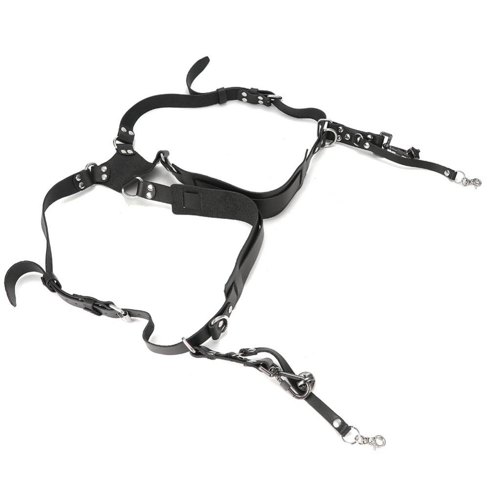 Leather+Brass Quick Draw Camera Strap Black DSLR Backpack Strap Daily Portrait Photographing