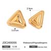 Chubby Triangle Earrings: 18k Gold Stainless Steel, Non-Fading, Hypoallergenic Jewelry